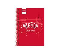 Finocam Agenda 2021/2022 1 jour/page Septembre 2021 - Juin 2022 10 mois et Juil/août résumés 8°, 120 x 162 mm (petit), Cool Rouge Espagnol, 645000222