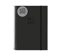 Finocam - Agenda 2022-2023 Spirale 18 mois Semaine sur 2 pages Présentation horizontale Juillet 2022 - Décembre 2023 (18 mois) Noir International