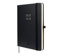 Finocam - Agenda Minimal 18 mois 2025-2026 Semaine sur 2 pages Présentation Horizontale Juillet 2025-Décembre 2026 (18 mois) Noir International