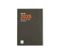 Finocam Agenda plat Min 2025 Vue horizontale hebdomadaire janvier 2025 à décembre 2025 (12 mois) Min espagnol