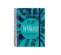 Finocam - Agenda secondaire 2021/2022-1 jour/page - Septembre 2021 - Juin 2022, 10 mois et résumés juillet/août, 8°, 120 x 164, Hawaii, espagnol