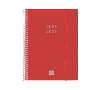 Finocam - Agenda Spirale 18 mois 2025-2026 Semaine sur 2 pages Présentation Horizontale Juillet 2025-Décembre 2026 (18 mois) Rouge International