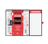 Finocam - Calendrier aimanté Mes Vista Janvier - Décembre (12 mois) | Calendrier magnétique réfrigérateur | Planificateur mensuel neutre