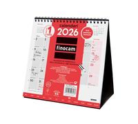 Finocam - Calendrier de bureau 2026 avec vue janvier - décembre 2026 (12 mois) | Calendrier 2026 | Planificateur mensuel neutre catalan