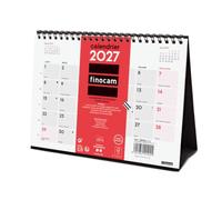 Finocam Calendrier de Bureau à Remplir 2027 | Neutre · Langue : Français - Calendrier mensuel - Planning et Organisation