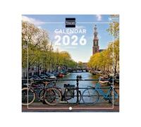 Finocam - Calendrier mural 2026 18 x 18 cm 1 Mois par page Janvier - Décembre 2026 + Sept.-Déc. 2025 (4 mois) réduits | Calendrier 2026 | Images Amsterdam - International