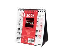 Finocam - Calendrier mural grands chiffres 2026 avec vue janvier - décembre 2026 (12 mois) | Calendrier 2026 | Planificateur mensuel neutre catalan