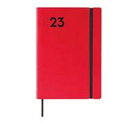 Finocam, Dynamic Mara Agenda 2023 Vue verticale hebdomadaire janvier 2023 - décembre 2023 (12 mois) rouge espagnol, dessus de table, Y10, 140 x 204 mm