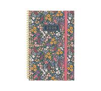 Finocam Flora - Catalan - Agenda à spirale 2026 semainier horizontal de janvier à décembre (12 mois) | Agenda annuel 2026 | Couverture en polypropylène à spirale Trendy Design Collection