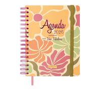 Finocam Ideas Agenda semainier horizontal 2026 janvier à décembre 12 mois avec élastique Double spirale Couverture rigide Talkual Ideas