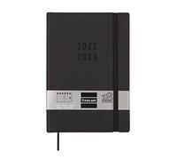 Finocam, Mara Agenda 2022/2023 Vue verticale 18 mois Semainier Juillet 2022 - Décembre 2023 (18 mois) Noir, Y10, 140 x 204 mm (DIN A5)