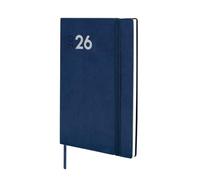 Finocam Mara Agenda 2026 avec vue hebdomadaire verticale (12 mois) Couverture souple Mara Bleu catalan