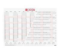 Finocam Poster planificateur mixte 2026 année vue janvier 2026 - décembre 2026 (12 mois) neutre catalan