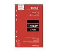 Finocam Recharge annuelle 2022 Semaine Vue Verticale Janvier 2022 à Décembre 2022 (12 mois) 500-117x181 mm Open Catalan