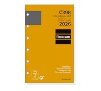 Finocam Recharge annuelle classique 2026 1 jour par page janvier 2026 à décembre 2026 (12 mois) espagnol