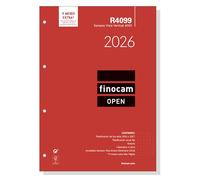 Finocam Recharge annuelle Open 2026 Vue verticale hebdomadaire janvier 2026 à décembre 2026 (12 mois) espagnol