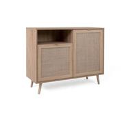 Finori Buffet Bali 01a Chêne Sonoma Et Impression De Canne Multicolore
