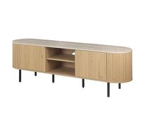 Finori – Meuble TV FABIA – Chêne & Travertin – 160 x 40 x 52 cm
