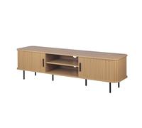 Finori Meuble TV KAJSA - Chêne & Noir - 160 x 40 x 45 cm