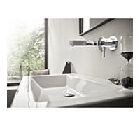hansgrohe Finoris 76051000 caché mitigeur lavabo , pour montage mural, avec sortie 16,5 cm, chromé