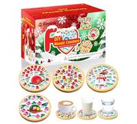 Finsink 4 Kit Mosaïque Adulte DIY Bois Dessous de Verre en Mosaïque Kit Loisirs Créatif Convient comme cadeau d'anniversaire pour les enfants de 5 ans et plus