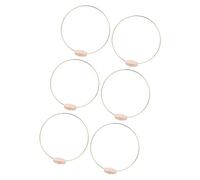 Fiocias 6 Pièces Couronne Florale Centre Table Anneau Métal Socle Bois Ornement DIY Assemblage Facile Convient Mariage Baptême Salon Cadeau, Diamètre 30 Cm