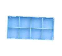 Fiocias Boîte de Rangement pour Pièces de Montre Organiseur Tiroir Compartiments Couvercle PP Prévue pour Stockage d'Outils Accessoires de Montres Réparation, 8 Grille