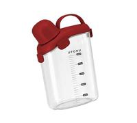 Fiocias Conteneur à Céréales Boîte Hermétique de Rangement Alimentaire Bec Verseur Mesure Poignée Polypropylène Adapté à La Cuisine Organisation du Placard, Rouge