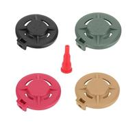 Fiocias Ensemble de 4 Bouchons pour Bouteilles de Butane en Nylon, Accessoires, Embout de Gonflage, Fermeture Sécurisée, Portable, Léger, Design Plat, Ada, Multicolore