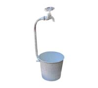 Fiocias Pot de Fleurs avec, Pot de Fleurs Vintage avec, Jardinière en Fer, Pot de Fleurs Rustique en Métal, Décoration Style Campagne Rétro, ID, Blanc