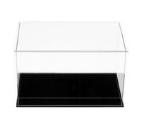 Fiocias Vitrine En Acrylique avec Boîte de Rangement, Organisateur, étui de Présentation et Housse Anti-poussière pour étagère de Collectionneur Ou Bureau de, 35x20x15cm