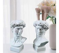 Fiorky Pot à Crayons pour Statue de David, Style Nordique, tête Humaine, Vase de David, Support pour pinceaux de Maquillage, décorations d'intérieur, Bureau Modernes décoration d'art Chic pour Bureau