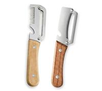 FIQLUL Éplucheur Multifonction Lot de 2, Éplucheur de Légumes et Rasoir à Julienne en Acier Inoxydable,avec Poignée Ergonomique pour Pommes de Terre et Carottes, Ustensile de Cuisine