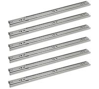 Fiqops Coulisses de tiroir 600 mm, coulisse complète 45 kg de capacité de charge, coulisse de tiroir stable avec roulement à billes, coulisses de tiroir SoftClose, montage facile 6 pièces (3 paires)