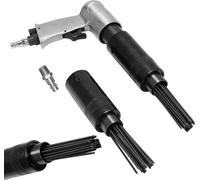 Fiqops Dérouilleur à aiguilles à air comprimé Tête de rechange pistolet à aiguilles 19 aiguilles Dérouilleur y compris 2 têtes d'aiguilles Ø 3mm