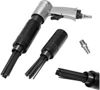 Fiqops Dérouilleur à aiguilles pneumatique Avec tête de rechange Aiguilles de rechange Tête de rechange Dérouilleur Pistolet à aiguilles 19 aiguilles Dérouilleur avec 2 têtes d'aiguilles