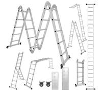 Fiqops Échelle Multifonction 4 x 5-582 cm - 7 en 1 - en Aluminium