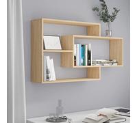 FIRBNUS Étagères murales Design 104 x 20 x 58,5 cm Étagères de chambre à coucher cubes muraux bibliothèque étagères d'angle pour mur bibliothèque verticale chêne Sonoma