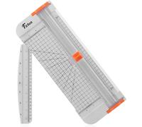 Firbon A4 Massicot 12 Pouces Règle Titane Guillotine Coupe Papier avec Sécurité Système Remplaçable Lame Couper Coupon, Papier d'artisanat, Etiquette et Photo, Blanc