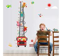 Fire Cars Hauteur Stickers Muraux Pour Enfants Chambres Enfants Chambre Des Enfants Chambre Décor Wall Decals Art