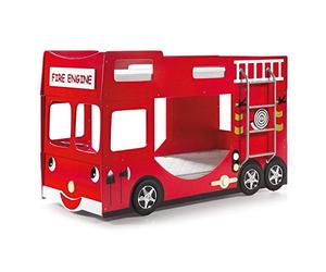 Fire Engine Bunk Bed Bunk scftbb19 MDF Red 211 x 96 x 130 cm