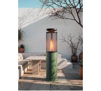 FIRE ROUND PELLET HEATER - Poêle D’extérieur À Pellets 17,5 KW Sans Fumée Sauge & Avec Power Bank. Basse Consommation