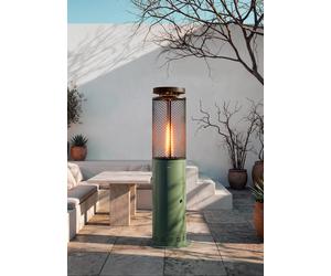 FIRE ROUND PELLET HEATER - Poêle D’extérieur À Pellets 17,5 KW Sans Fumée Sauge & Sans Power Bank. Basse Consommation
