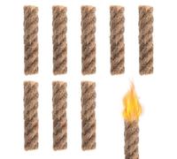 Fire Tinder pour Allume Feu Survie Tinder Ropes Starter Incendie Allume Feu en Corde de Chanvre étanche pour Camping Survie Randonnée Feu de Camp Bivouac Wicks Lot de 18 Allume-feu