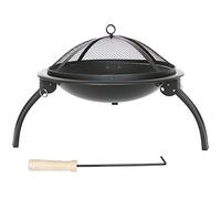 Fire Vida Barbecue Chauffage de terrasse Jardin Pliable Foyer en Acier Noir, Petit