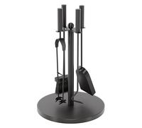 Fire Vida Warwick Set traditionnel d’entretien de cheminée, métal, noir, 5 pièces