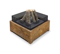 Fireplace Brasero Noir-Corten – Acier Corten thermolaqué 55×55×37 cm – Look rouille & design élégant – Prémonté – Résistant intempéries – 16 kg