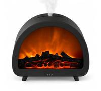 Fireplace Diffuser with Remote, Flame Diffuser for Essential Oils, 200ml (Black)
