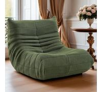 Fireside Fauteuil poire compressé en tissu daim doux pour salon, chambre à coucher, bureau