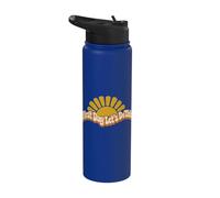 First Day Ready To Go Retro Groovy Style Stainless Steel Insulated Water Bottle